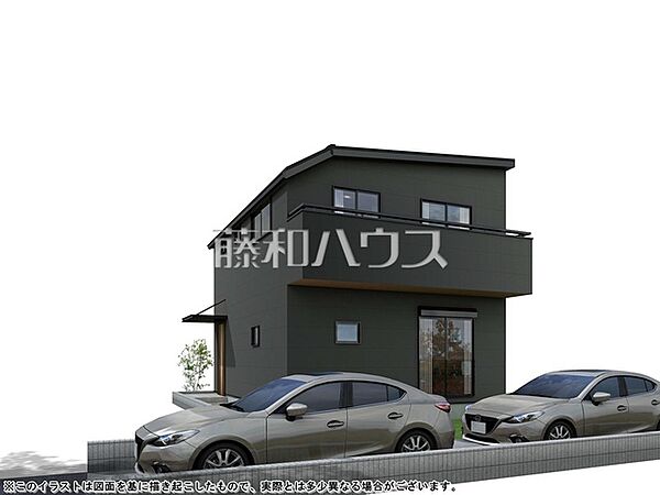 6号地　建物プラン例（パース・外観）　【東久留米市下里1丁目】