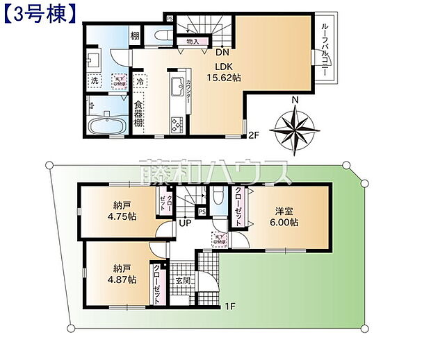 3号棟　間取図　【練馬区下石神井3丁目】