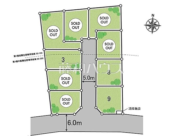 全体区画図 【練馬区下石神井3丁目】