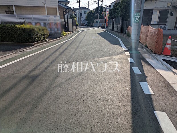 接道状況および現場風景 【練馬区下石神井3丁目】