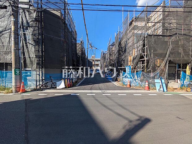 接道状況および現場風景 【練馬区下石神井3丁目】
