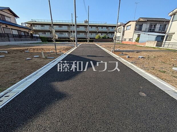 接道状況および現場風景 【練馬区下石神井3丁目】
