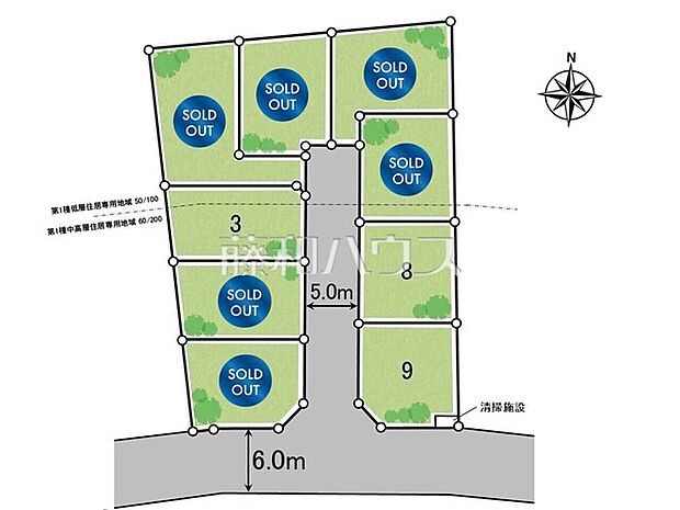 全体区画図 【練馬区下石神井3丁目】
