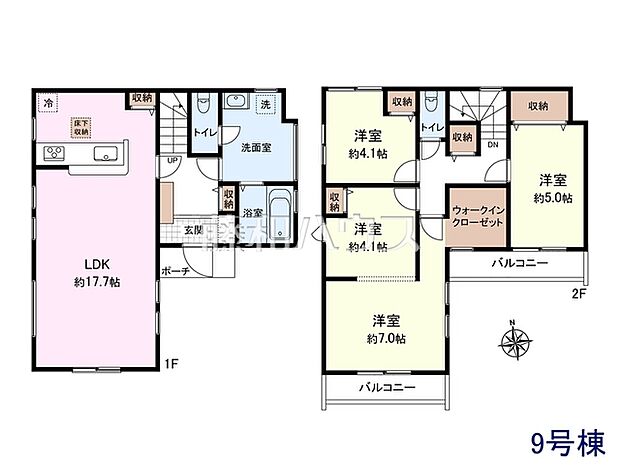 9号棟　間取図　【国分寺市北町4丁目】