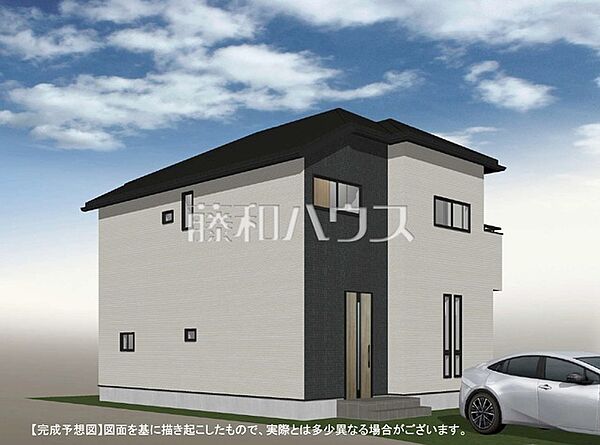 ≪完成予想図・外観パース≫    戸建住宅が立ち並ぶ住宅地。静かな時間の流れ。ゆっくりと傾きを変えていく陽の光が清楚な家々を色鮮やかに演出してくれます。 東久留米市新川町1丁目】