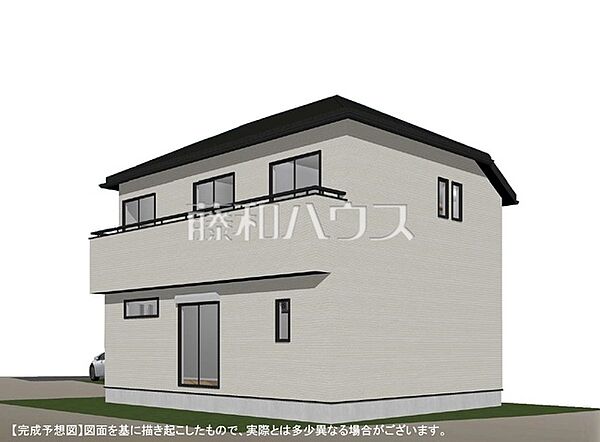 ≪完成予想図・外観パース≫  理想の暮らしを実現する為にはどんな間取りが良いか。希望を叶える為に参考プランをご用意しておりますので、ぜひお役立て下さい。【東久留米市新川町1丁目】