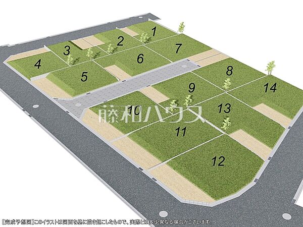 造成完了予想図　【調布市東つつじケ丘3丁目】