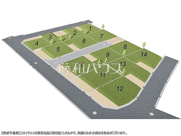 造成完了予想図　【調布市東つつじケ丘3丁目】
