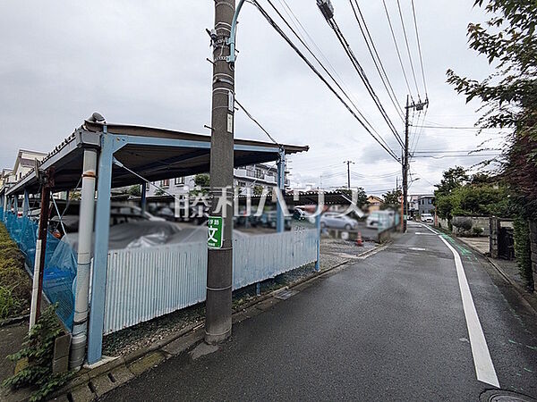 接道状況および現場風景　【世田谷区喜多見5丁目】