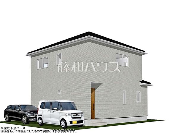 9号地　建物プラン例・北西側（パース・外観）　【小平市小川町1丁目】