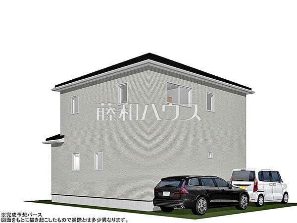 9号地　建物プラン例・北東側（パース・外観）　【小平市小川町1丁目】