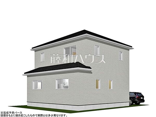 9号地　建物プラン例・南東側（パース・外観）　【小平市小川町1丁目】