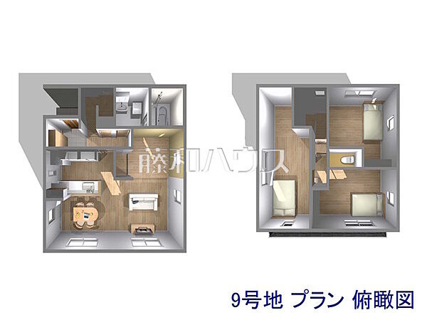 9号地　建物プラン例（パース・内観）　【小平市小川町1丁目】