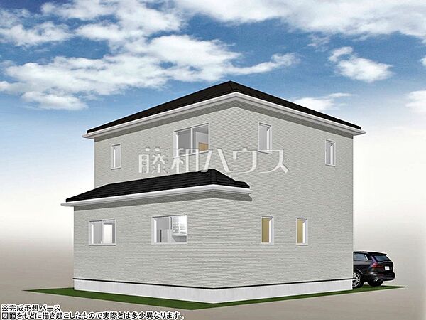 9号地　建物プラン例・南東側（パース・外観）　【小平市小川町1丁目】
