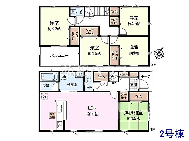 2号棟 間取図 【清瀬市下清戸4丁目】