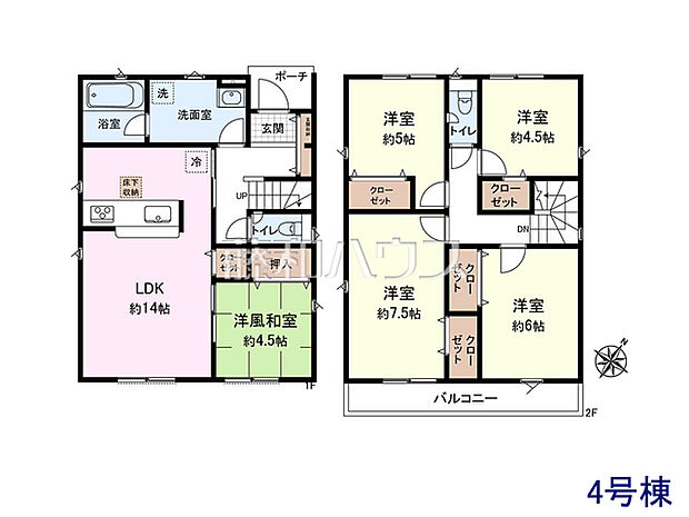 4号棟 間取図 【清瀬市下清戸4丁目】