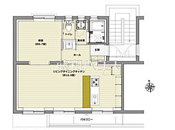 永山3丁目第2住宅3-2-4号棟 1LDKの間取図画像