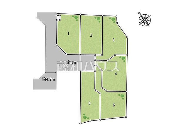【4号地】全体区画図　【所沢市上新井2丁目】