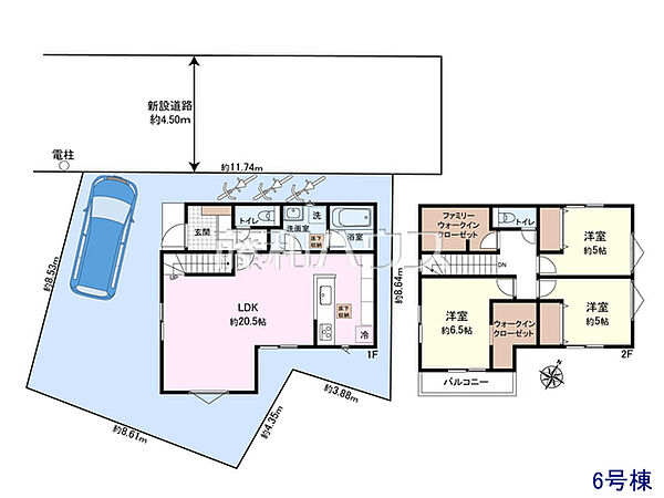 土地価格2590万円＋建物価格1800万円＝総額4390万円