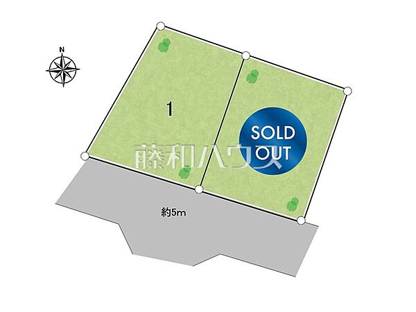 全体区画図　綺麗な整形地。住まいの事なら地元で豊富な実績を誇る、地域密着の当社へお任せ下さい！ 平日のご案内も可能です。まずはお気軽にお問合せ下さいませ。 【武蔵村山市伊奈平5丁目】