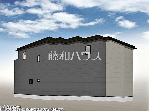22号地　建物プラン例（北東パース・外観）　【東村山市恩多町5丁目】