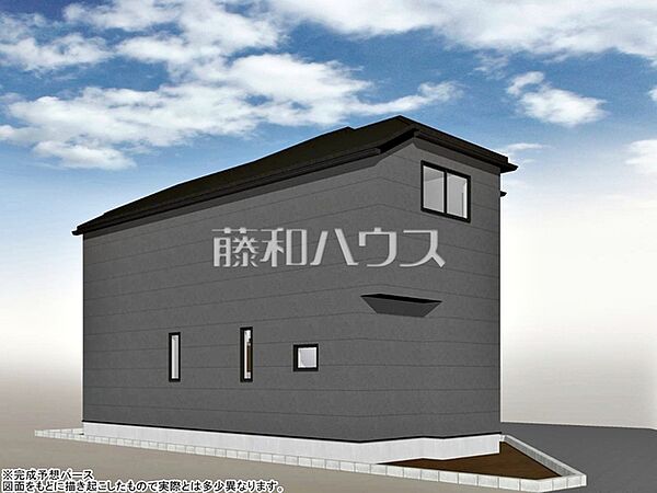 43号地　建物プラン例（北東パース・外観）　【東村山市恩多町5丁目】