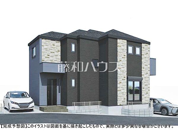 ≪3号棟　完成予想図（外観）≫建物のプレゼンをさせていただきますので、実際の完成イメージを思い描いていただくことができます。お気軽にお問合せ下さい。　【府中市小柳町2丁目】