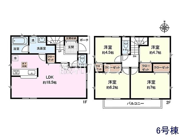 6号棟 間取図 【小金井市貫井南町5丁目】