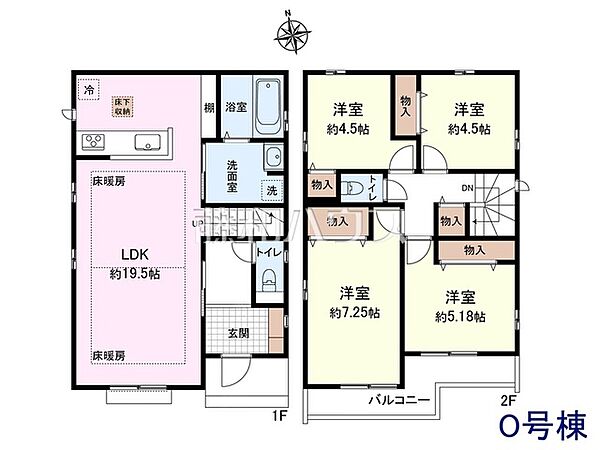 O号棟　間取図　【小金井市貫井南町5丁目】