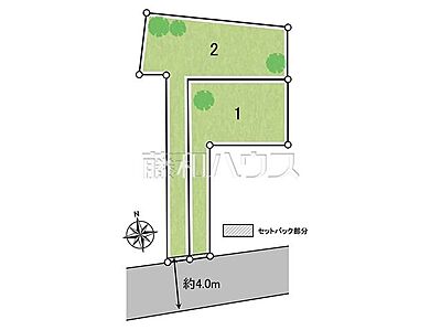 区画図:【2号地】全体区画図 【立川市砂川町2丁目】 区画図:【2号地】全体区画図 【立川市砂川町2丁目】