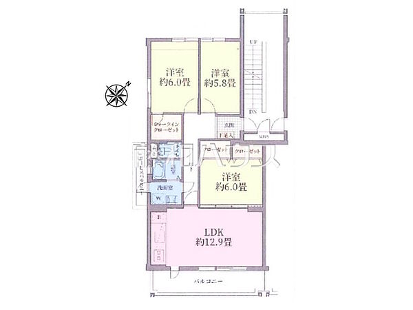 間取図　【志木ニュータウン中央の森弐番街4号棟】