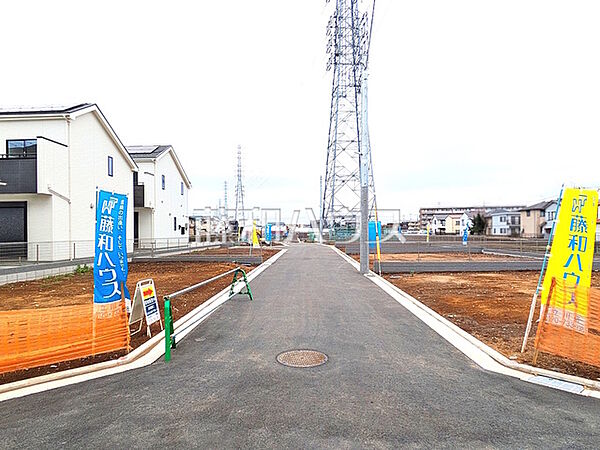 接道状況および現場風景　【立川市若葉町2丁目】