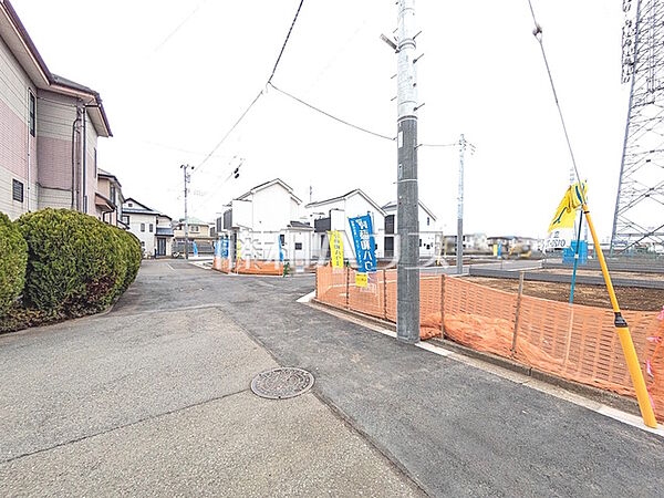 接道状況および現場風景　【立川市若葉町2丁目】