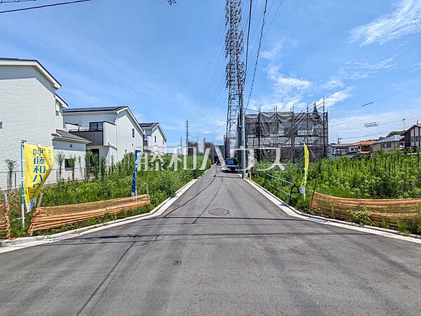 接道状況および現場風景　【立川市若葉町2丁目】