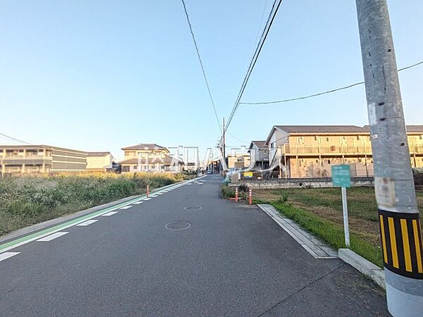 接道状況および現場風景　【志木市中宗岡5丁目】