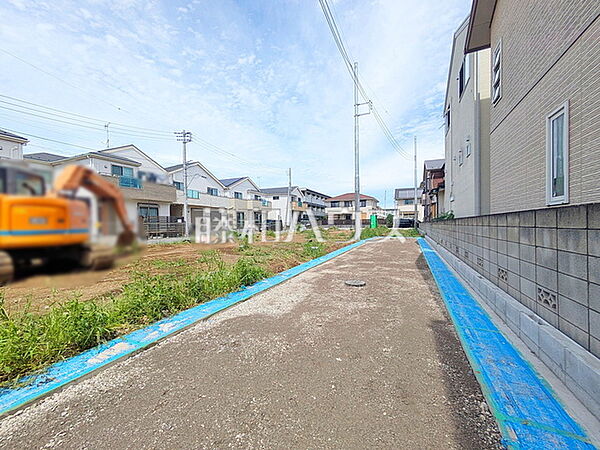 接道状況および現場風景　【志木市中宗岡5丁目】