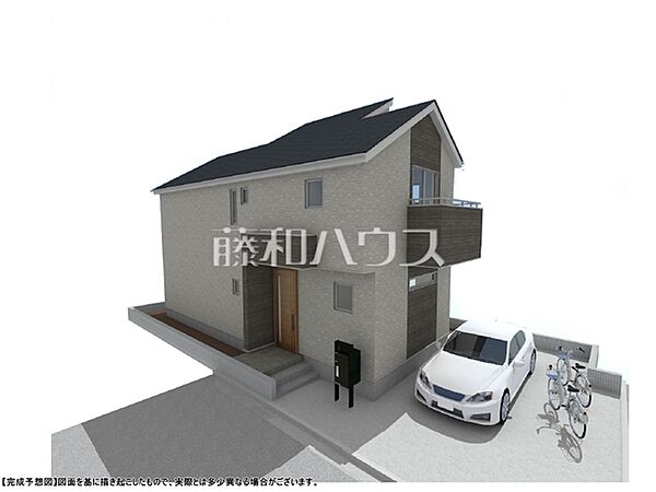 3号地　建物プラン例（パース・外観）　【国分寺市西町3丁目】