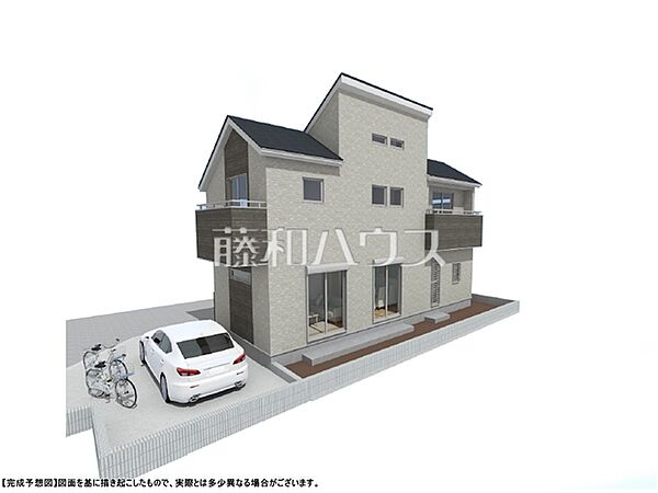 3号地　建物プラン例（パース・外観）　【国分寺市西町3丁目】