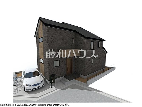 2号地　建物プラン例（パース・外観）　【国分寺市西町3丁目】