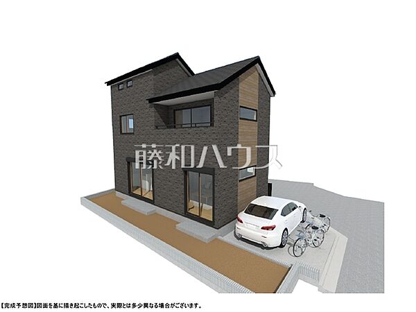 2号地　建物プラン例（パース・外観）　【国分寺市西町3丁目】
