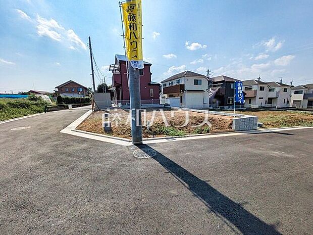 1号棟 接道状況および現場風景 【清瀬市中里4丁目】
