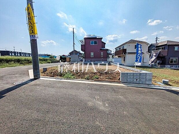 1号棟 接道状況および現場風景 【清瀬市中里4丁目】