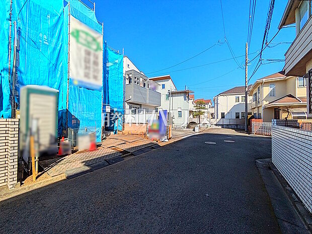 接道状況および現場風景 【西東京市西原町5丁目】