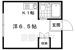 フローラル上花山 2階1Kの間取り