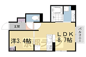 京都府城陽市寺田正道（賃貸アパート1LDK・1階・30.51㎡） その2