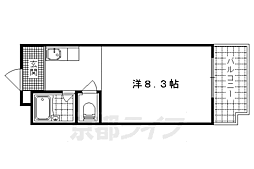 プルミエール 1Kの間取図画像