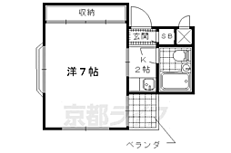 音羽サンハイツ 1階1Kの間取り