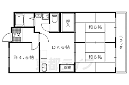 グランドハイツ澤野井 3階3DKの間取り