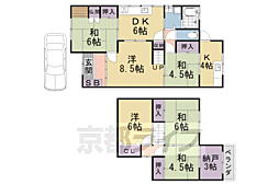 大塚南溝町貸家 6SDKの間取り