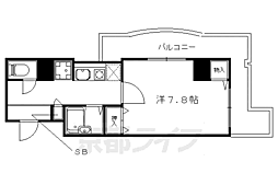 サムパティーク山科 10階1Kの間取り